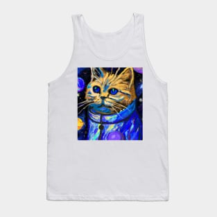 Van gogh space cat Tank Top